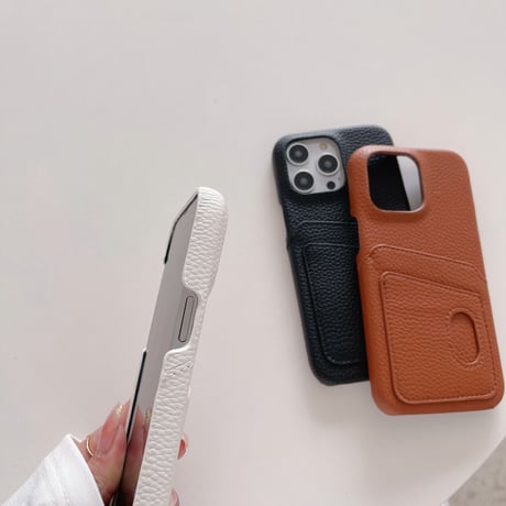 ICカード入れ2個 iPhone14/15proケース レザー高級感アイフォン13/12proカバー 男女向け 高品質 ギフトにおすすめ[M2901]