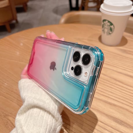耐衝撃おしゃれ アイフォン14Plus/14proカバー グラデーションカラー iphone13/12pro/11ケース 黄ばまない  頑丈 耐久性あり[M2223]