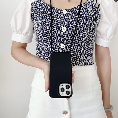肩掛けストラップ付 iphone14pro/14Plusケース シンプル シリコンアイフォン13mini/12カバー 頑丈 お揃い 男女向け[M2135]