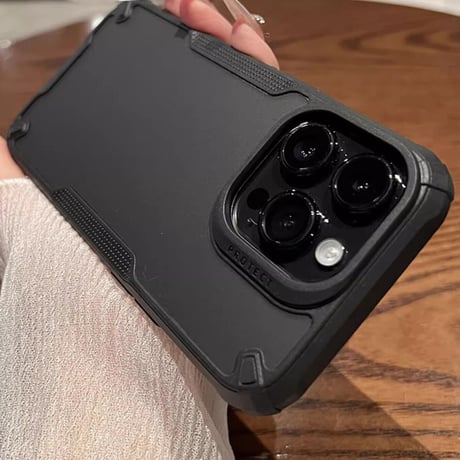 耐衝撃 iPhone15Pro/15ProMaxケース 指紋防止 滑り止め加工 iPhone14/13/12proカバー カッコイイ[M3530]