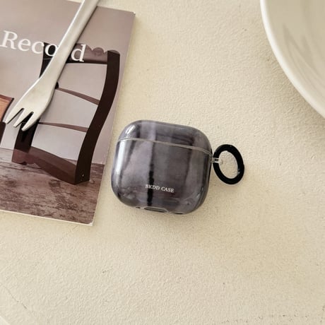 大理石調 Airpods４ケース グラデーションカラー Airpods3/Pro2ケース airpodsproカバー リング付き ギフトにおすすめ[M5161]