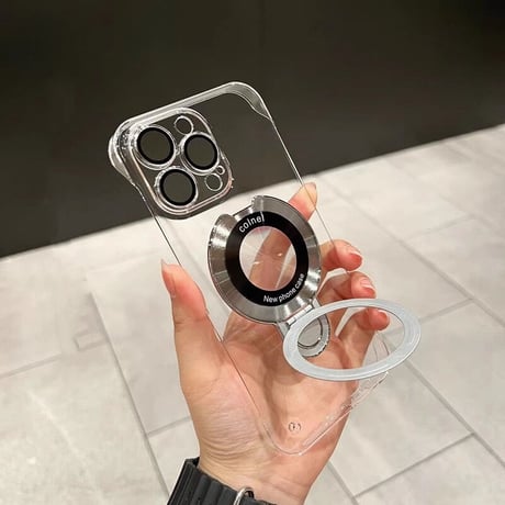MagSafeリング iPhone15Pro/15ProMaxケース  耐久性 黄ばまない 薄型軽量 iPhone14/12/13Proカバー [M3552]