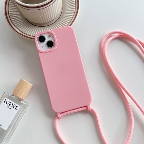 長いストラップ付 iphone13/12promaxケース  シンプル iphone11pro/se3カバー  高品質 お揃い 手触りいい シンプル  [M1876]