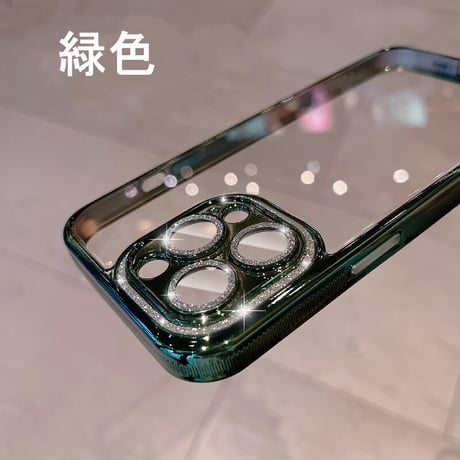 カメラ全面保護 iPhone14pro/14promaxケース キラキラおしゃれ iphone13/12カバー  滑り止め加工 黄ばまない[M2332]