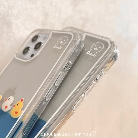 動く液体 アヒル iPhone14/15proケース 泳ぐダック アイフォン13/12/11カバー かわいい ストレス解消 ギフトにおすすめ [M2875]