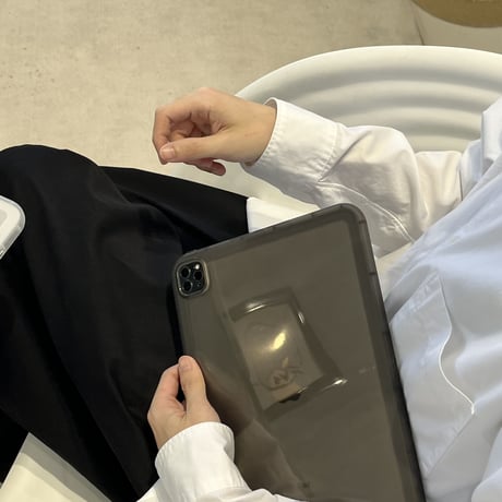 透明 背面型 iPad Pro11inchケース  艶あり iPad Air第4/3世代カバー mini4/5/6  シンプル 使いやすい 軽量頑丈  男女兼用[M2476]