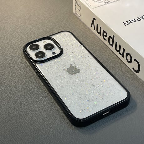 星ラメ入り iPhone14/15プロケース クリア可愛いiphone13/12mini/11proケース シンプル 使いやすい キラキラ[M2231]