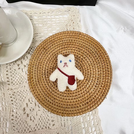 熊ちゃんスマホグリップスタンド  かわいいオシャレ 可愛い 粘着タイプ 柔らかい 全機種対応 ギフトにおすすめ[M2592]