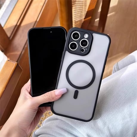 指紋防止 iPhone16Pro/16Promaxケース MagSafe対応 iPhone15Pro/14Pro/13カバー シンプル マット [M4581]