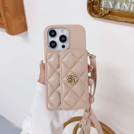 カード収納/小銭入れ iPhone15/15proケース レザー アイフォン13/12/11proケース ストラップ 高品質 有名人愛用[M3502]