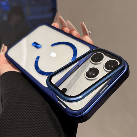カメラカバースタンド一体 iPhone17Pro/17ProMaxケース MagSafe対応 iPhone17カバー 高透明黄ばまない メタル [M6048]