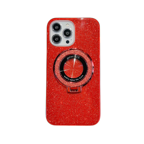 キラキラ iPhone15/15Proケース  Magsafeリングスタンド付 アイフォン14pro/13Promaxカバー 綺麗 多機能 丈夫[M4046]