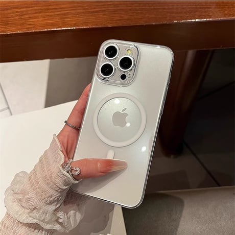 黄ばまない高透明 iPhone16Pro/16ProMaxケース  Magsafe 軽量薄型 iPhone15/14Pro/13promaxクリアケース  カメラ保護 ハード [M4694]