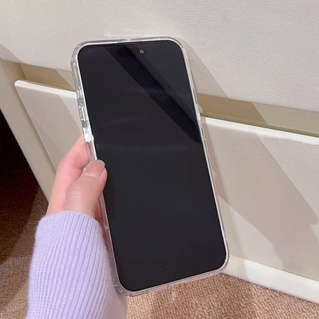 鏡付 リボン iPhone15/15proケース 女子力アップ iPhone14promax/13pro/12ケース パープルカラー 可愛い[M4287]