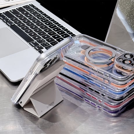 黄ばまない iPhone15pro/15promaxケース MagSafeリングスタンド付 iPhone14promax/13pro/12カバー  コスパ高い 高品質 男女兼用 [M4275]