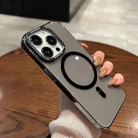 iPhone15Pro/15ProMaxケース クリア MagSafe対応 黄ばまない アイフォン14/13proカバー カッコイイ 頑丈 [M3528]