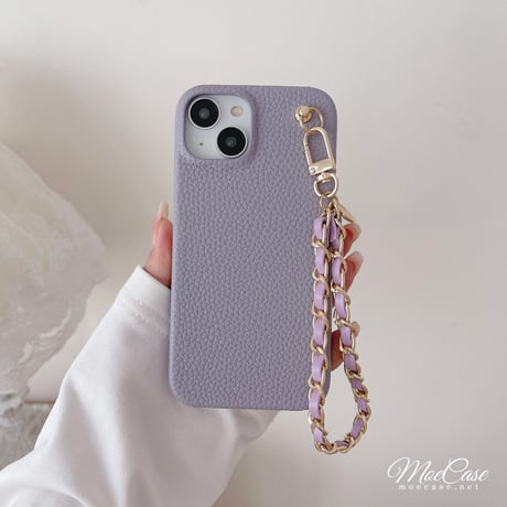 有名人愛用 iPhone14/15ケース 高級感レザー アイフォン13/12/11proカバー ストラップ付 シック トレンド [M2907]