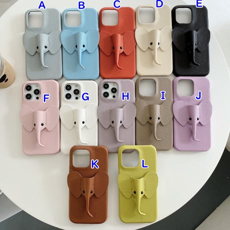 象 iPhone15/14proカバー レザー製 iPhone13pro/12/11proケース かわいい 高品質 有名人愛用ギフトにおすすめ [M3402]