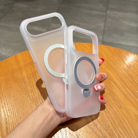 iPhone17Pro/17Promaxケース MagSafeリングスタンド 耐衝撃 iPhone16pro/15/14カバー 指紋防止 高品質 カッコイイ[M5584]