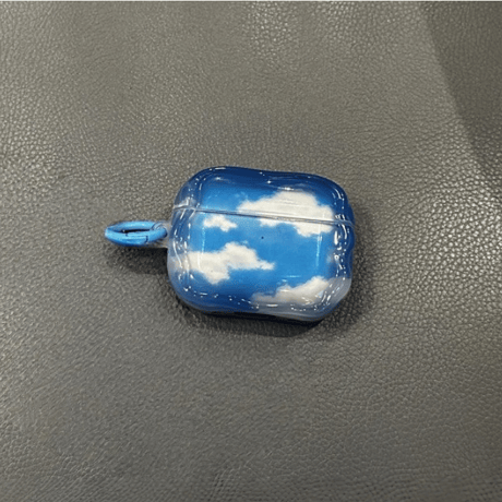 青空 Airpods Pro3 ケース 曇柄 Airpods 4/3カバー  エアポッズプロ2  うねうねライン 耐衝撃 男女に人気 [M6016]