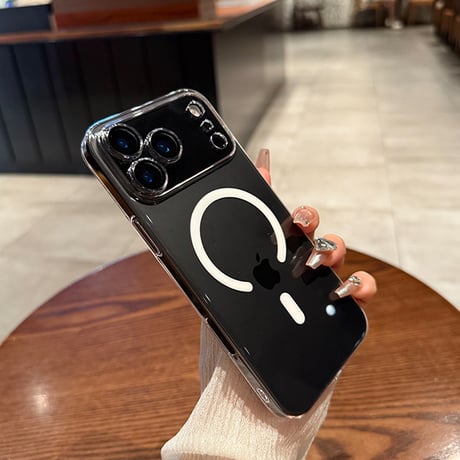 MagSafe対応 iPhone17ProMax/16proケース クリア 高透明度 レンズフイルム付シンプル 高品質 ハードケース[M3481]