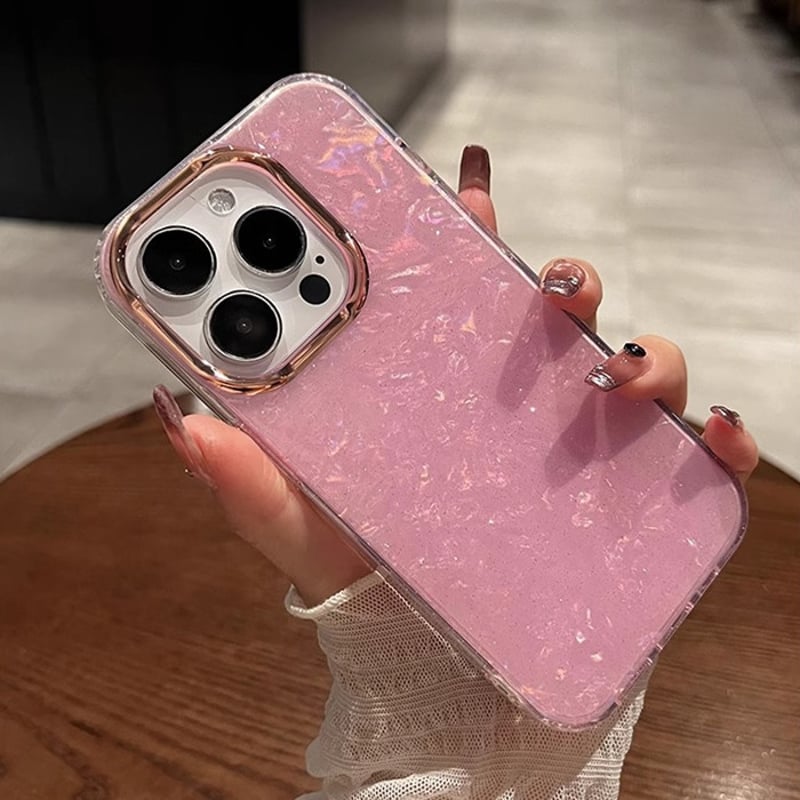 iPhone17Pro/17ケース シェル キラキラ iPhone16promax/15Pro