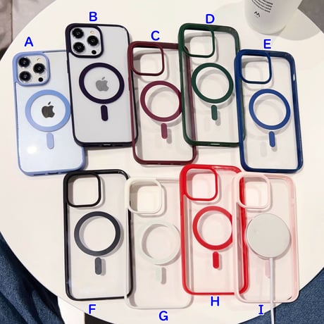 MagSafe iPhone15Promax/15proケース クリア シンプル iPhone14/13/12proカバー お揃い ファッション 男女兼用[M3522]