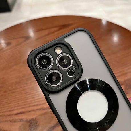 マグセーフ対応 iphone14/14proケース 指紋防止 アイフォン12/13proケース ブラック系 頑丈 ギフトにおすすめ[M3210]