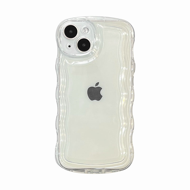 クリア iPhone16/15proケース うねうね シンプル風 アイフォン