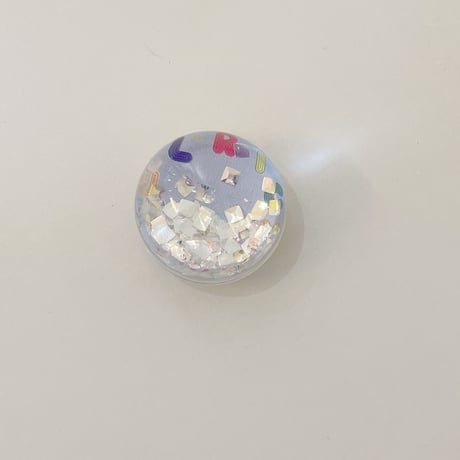 グリッター入り スマホグリップ 綺麗 伸び縮み式  高透明グリップトーク  スマホリング・スタンド一体型  落下防止  可愛い  おしゃれ[M1607]