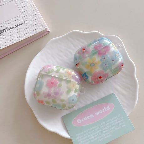 春におすすめ Airpods Pro3ケース 花柄 Airpods4/3カバー pro2/Pro1ケース 可愛いキーホルダー キュート[M6143]