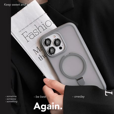 レンズカバー付 iPhone16Pro/15Promaxケース MagSafe対応 スタンド iPhone14Pro/13/12Proケース 指紋防止 コスパ最強[M3659]