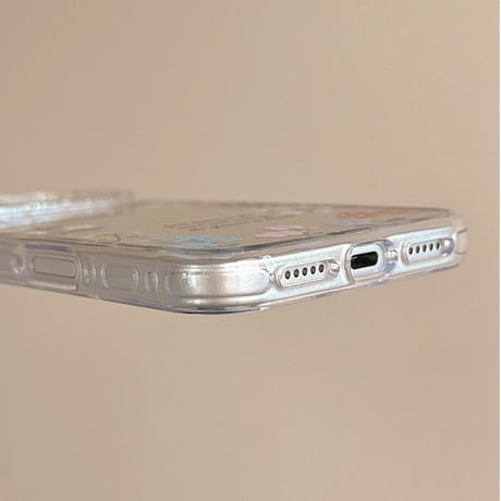 花柄ミラー iPhone17pro/17カバー リボンキーホルダー iPhone16/15proケース 可愛い 女子力高い[M6157
