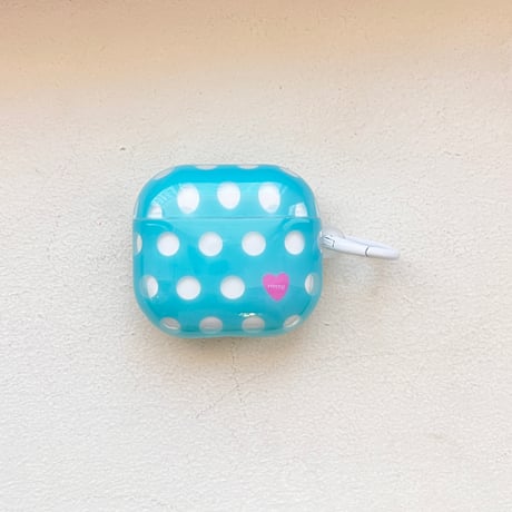 水玉模様とハート柄 AirpodsPro3ケース  光沢感 Airpods4/3カバー pro2/Pro1ケース 可愛い お揃いコーデにおすすめ[M6460]