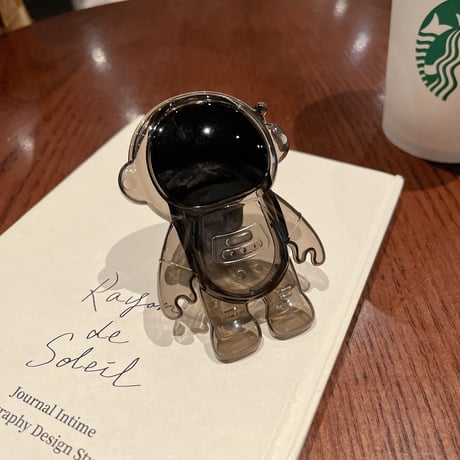 宇宙飛行士 透明スマホグリップ   可愛い卓上スタンド スマホリング  落下防止    便利多機能 クリア艶あり 使いやすい[M2122]