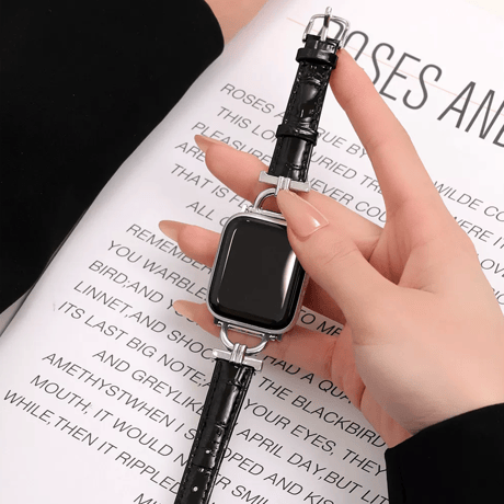 ワニ革  AppleWatchバンド 高級感高品質 AppleWatchベルト Series 12/11/10/9/8 SE3/2  Ultra4/3/2/1 上品エレガント[M6724]