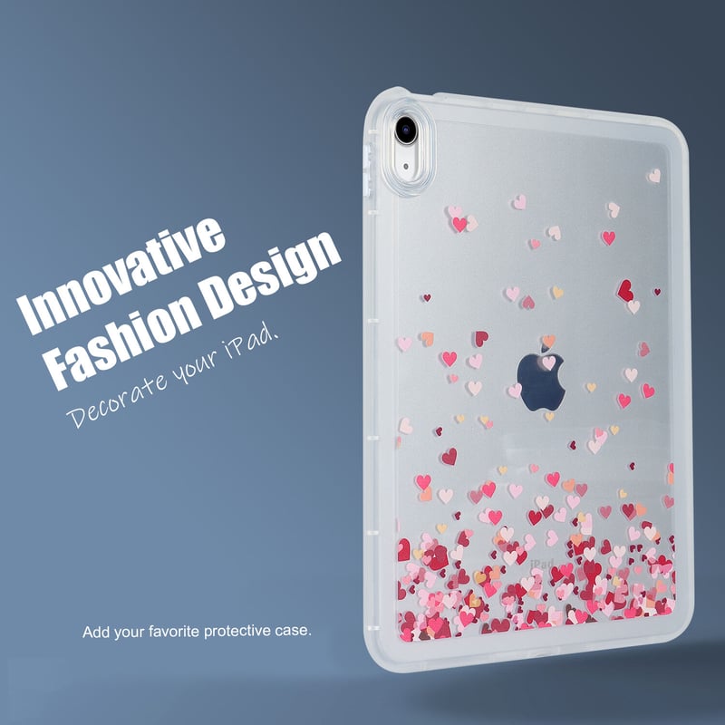 ハート柄 iPad 10.9(第10世代)ケース クリア iPad air10.9inch