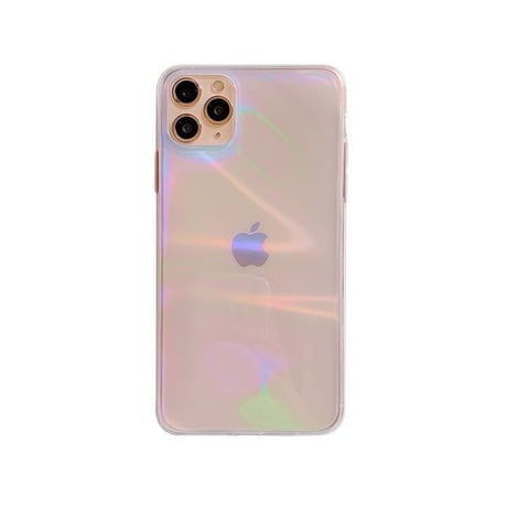 光るiphone13/12proケース 虹 ツヤ感 オシャレクリアiphone11promaxケース 透明iphoneXSカバー  女子メンズファッションM68