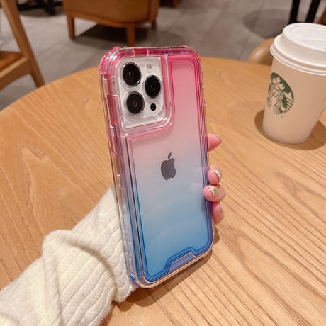 耐衝撃おしゃれ アイフォン14Plus/14proカバー グラデーションカラー iphone13/12pro/11ケース 黄ばまない  頑丈 耐久性あり[M2223]