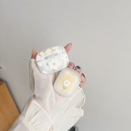 花柄 頑丈耐衝撃 airpods第三世代ケース  可愛い airpodsproカバー  第1/2世代対応  フック付き  美しい [M1630]