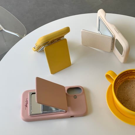スタンド付鏡 レザー iPhone17/17Proケース 耐衝撃 iPhone17ProMax/16/15/14カバー 高品質 頑丈 上品 オシャレ[M5933]