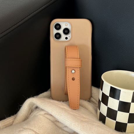 ベルト付 iPhone14pro/14promaxケース レザー製 高級感iphone13/12/11promaxカバー  頑丈  手さわりよい お揃い[M2363]