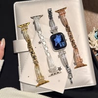 ダイヤリボン  AppleWatchバンド キラキラ感たっぷり AppleWatchベルト Series 11/10/9/8 SE3/2  Ultra3/2/1 高級感高品質 上品[M6455]