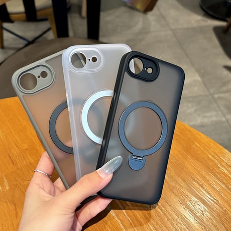 iPhone16eケース 高品質多機能 Magsafeリングスタンド iPhone16Promax/15pro/14ケース 指紋防止 黄ばまない 耐衝撃 男女向け  [M5135]