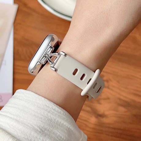シリコン Applewatchバンド リボン アップルウォッチベルト Ultra3 series11 10 98 7 6 SE3 SE2  シンプル風 耐久性ある[M6263]