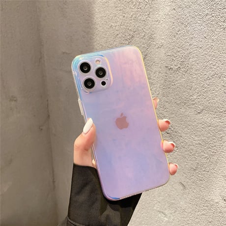 オーロラカラー iphone13mini/13proケース キラキラグラデーションカラー iphone12/11promaxカバー  高透明感 綺麗M1010
