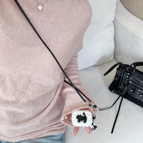 可愛い猫ちゃん AirpodsPro3ケース キーホルダー/ショルダーストラップ エアポッズ4/3  AirpodsPro2/Proカバー ギフトにおすすめ [M5719]