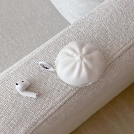 まんじゅう Airpods4ケース ギフトにおすすめ AirpodsPro2ケース airpods3/2カバー リング付き 面白い 食べ物デザイン[M5387]