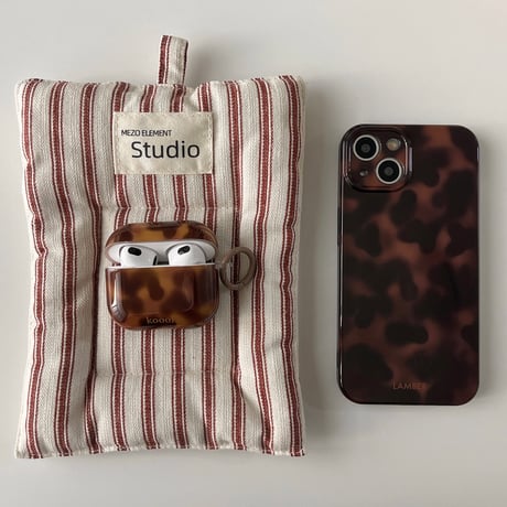 【Airpods 4】べっ甲 Airpods3/2ケース 艶感 airpodspro2/1カバー リング付き おしゃれ ギフトに最適[4402]