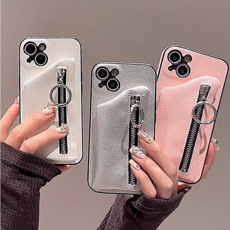 小銭入れ付き iPhone14pro/14ケース リング付き  アイフォン13/12/11カバー シンプル  レザー製 全面保護 人気 シック 便利[M3252]
